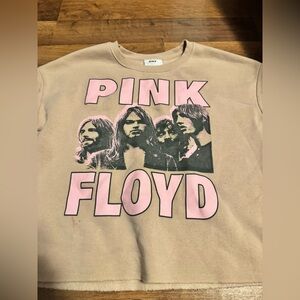Pink Floyd Tan Sweatshirt with Pink Accents
